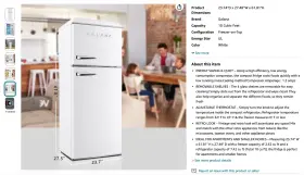 Glr12tweefr Galanz 12 Cu. Ft. Top Freezer Retro Refrigerator With Dual Door