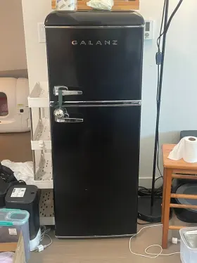Glrf76tmbker2 Galanz Black Retro Refrigerator