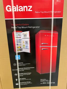 Lr10 Galanz Red Retro Refrigerator