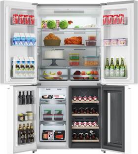 Garvee 0ylax French Door Refrigerator 35.6in 21 Cu.ft Wine Cooler Stainless Steel