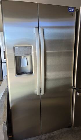 Ge 225d2206p042 Side-by-side Counter Depth Refrigerator Pzs22mykfhfs Stainless Steel 21.8 Cu
