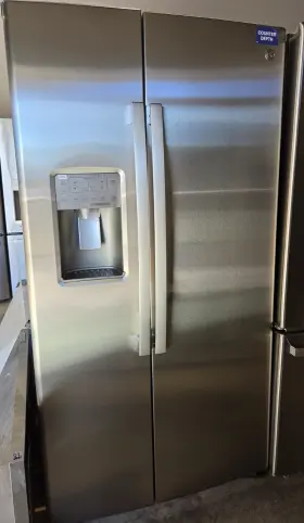 Pzs22mykfhfs Ge 225d2206p042 Side-by-side Counter Depth Refrigerator Stainless Steel 21.8 Cu
