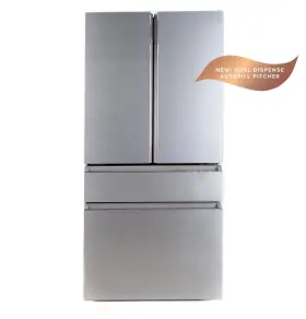 Cge29dm5ts5 Ge Cafe Caf 28.7cu 4-door Refrigerator Platinum Glass W Dual-dispense