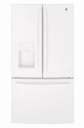 Gfe26jgmww Ge 36 Inch French Door Freestanding 25.6 Cu. Ft. Refrigerator -