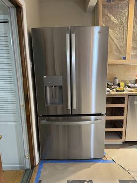Ge Gfe26jymkffs Stainless Steel French Door Refrigerator With Water Dispenser Led Lighting