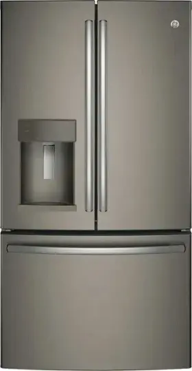 Gfe28gmkes Ge 27.7 Cu. Ft. French Door Refrigerator With Turbo Cool In Slate