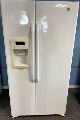 Ge Gscf3pgxww 23 Cu.ft. Counter Depth Side By White Refrigerator - Works With New Filter