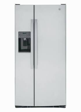 Ge Gse23gypfs 33 Inch Side By Refrigerator With 23.0 Cu. Ft. -