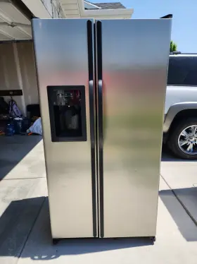 Gsl25jfpa Ge Stainless Steel And Black Refrigerator Fridge Freezer 36w X 31d 69h