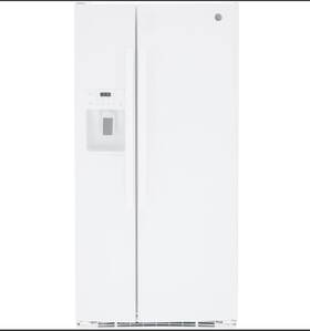 Ge Gss23ggpfcww 23.0 Cu. Ft. Side-by-side Refrigerator 33-inch Wide In White
