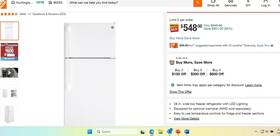 Ge Gte18dtnrww 28 Inch Freestanding Top Freezer Refrigerator White Gently Used For 2 Years