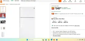 Gte18dtnrww Ge 28 Inch Freestanding Top Freezer Refrigerator White Gently Used For 2 Years