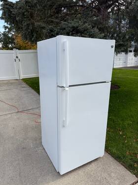 Ge Gts16dthmrww Refrigerator White Color Five Years Old In Good Condition