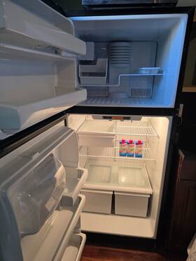 Ge Gts18dcpwlbb Black 30 Inch Refrigerator And Freezer With Ice Maker Working Beautifully