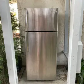 Gts18gshfrss Ge Stainless Steel Refrigerator With Top Freezer Model 18 Cu Ft
