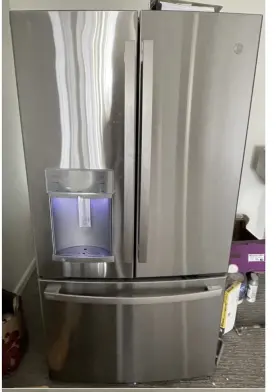 Pfe28kynkfs Ge Profile French Doors Refrigerator 27 7 Cu Water Dispenser And Bottom Freeze
