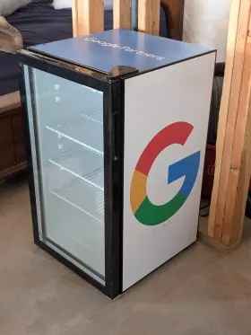 12024 Google Partners Countertop / Freestanding Fridge - Rare Collectible Ads