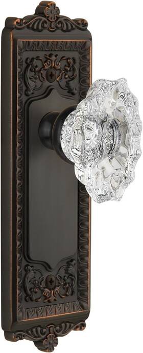 Grandeur 800491 Windsor Plate With Biarritz Knob Passage - 2.375 Timeless Bronze