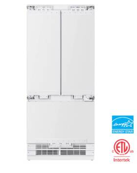 Hallman Hrbifd36pr 36 Inch French Door Built-in Refrigerator Panel-ready