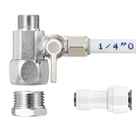 B09z7ntzpg Haochen Feed Water Adapter Line Splitter 3/8 Inch X3/8 X1/4 Brass With Quick C