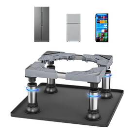 Hisirdun B0fs6t2s3q Mini Fridge Stand With Silicone Drip Tray Mat Adjustable Height 9 Inch -10.2 Washer