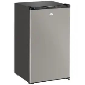 Us800-0700145 Homcom Small Portable Fridge And Freezer With Glass Shelves Temperature Control