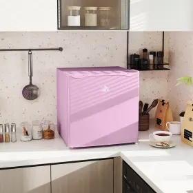 Us800-127v80pk0141 Homcom Mini Freezer Countertop 1.1 Cu.ft Compact Upright For Home Office Pink