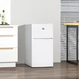 Us800-128wt0146 Homcom 3.2 Cu.ft Mini Fridge With Freezer And Adjustable Shelf White