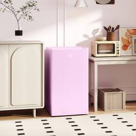 Homcom Us800-129v80pk0146 3.2 Cu.ft Compact Refrigerator With Adjustable Thermostat Pink