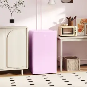 Us800-129v80pk0146 Homcom 3.2 Cu.ft Compact Refrigerator With Adjustable Thermostat Pink