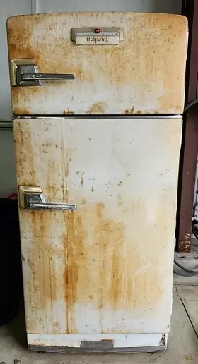 Lh110 Hotpoint 1950s Vintage Super-stor Combination Refrigerator Freezer Works