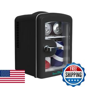 Iceblue B0fqtdvptc Mini Fridge Skincare With Viewing Window 4 Liter /6 Cans Compac