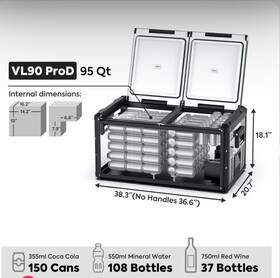 Iceco Vl90prod 95 Quart Dual Zone Rv 12volt Fridge Freezer I