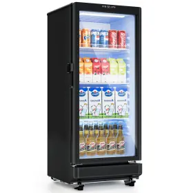 Cdr-6bl-iv-az Icevival Beverage Cooler 6 Cu.ft Commercial Refrigerator With Double-tempered Glass Door