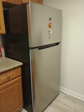 Ns-rtm18ss2 Insignia 18 Cu Ft. Fridge Stainless Steel. In Excellent Condition