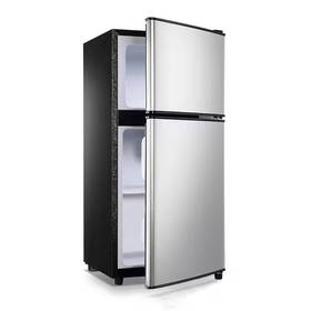 Jeremy Cass 313115013095 3.5 Cu. Ft. Mini Refrigerator In Silver With Freezer 2-door 7 Level Thermostat