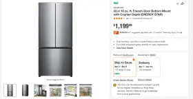 Kkfdr32.3x20-ss Kenmore Refrigerator 33in 18 Cu Ft French-door