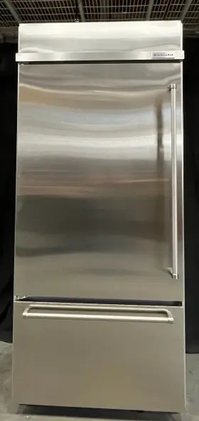 Kbbl306ess01 Kitchenaid Kbbl306ess 36 Inch Built-in Bottom Mount Refrigerator With 20.9 Cu. Ft