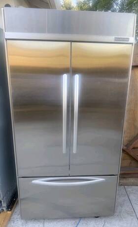 Kitchenaid Kbfc42fts 42 Inch Built-in French Door Refrigerator Stainless Steel