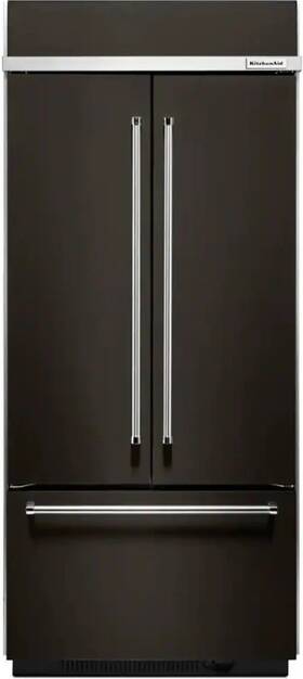Kitchenaid Kbfn506ebs 36 Inch Built-in Black Stainless French Door Refrigerator