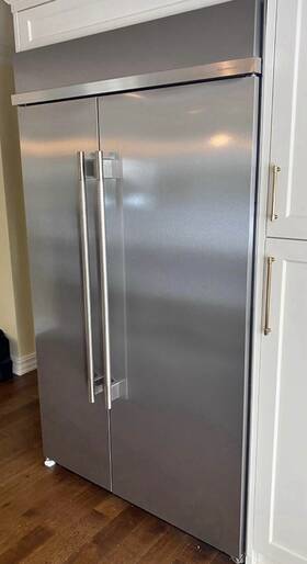 Kitchenaid Kbns748sps 48 Inch Built-in Side-by-side Refrigerator Stainless Steel Ice Maker