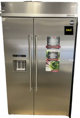 Kbsd608es00 Kitchenaid Rc20 Silver Tall Kitchen Aid Refridgerator And Freezer With Ice Water Maker
