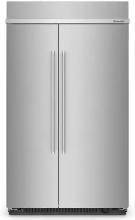 Kbsn708mps Kitchenaid 48 Inch Built-in Side-by-side Refrigerator With 30 Cu. Ft