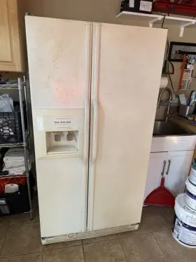 Ksr25fgbt04 Kitchenaid Side-by-side Refrigerator Beige Ice Maker Water Dispenser