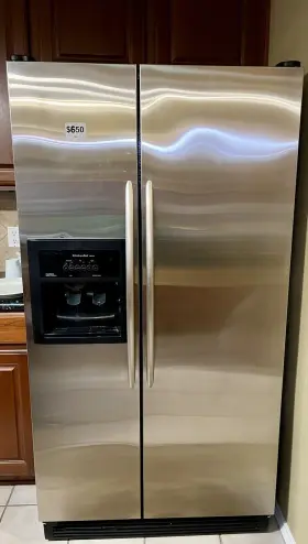 Ksrg25fkss02 Kitchenaid Stainless Steel Side By Refrigerator Local P/u Only