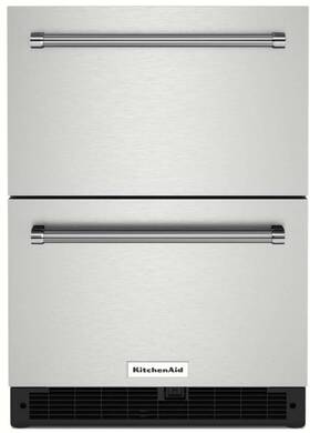 Kitchenaid Kudf204ksb 24 Undercounter Double Drawer Refrigerator Freezer