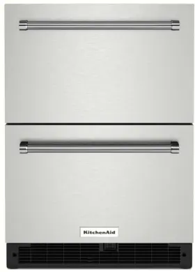 Kudf204ksb Kitchenaid 24 Undercounter Double Drawer Refrigerator Freezer