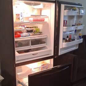 Kitchenaid Pkbraelb0 Black Bottom Freezer Refrigerator Gloss Finish Adjustable Shelves Freestanding
