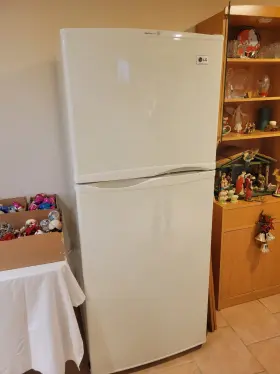 1231w Lg White Free Standing Refrigerator Used And Working Pick Up Only In Bklyn Ny