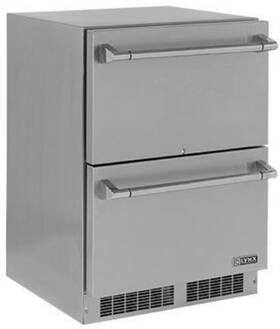 Lynx Lm24dwr 24 Inch Two Door Outdoor Blue Led Lighting Stainless Refrigerator